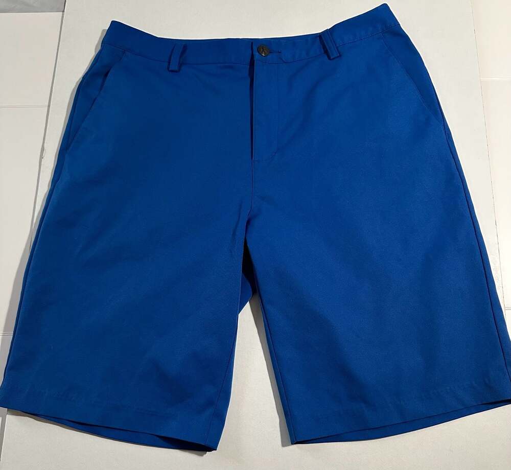 Adidas Climalite Royal Blue Flat Front Performance‎ Golf Shorts Size 32